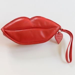 NEVER USED Red Laura Geller wristlet